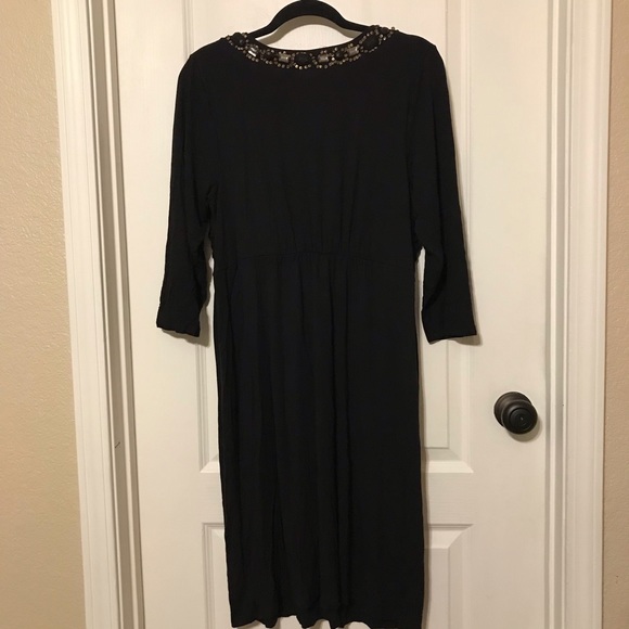 ALFANI Woman Black Long Sleeves dress w/ rhinestones in the front. Size 1X - Picture 7 of 7